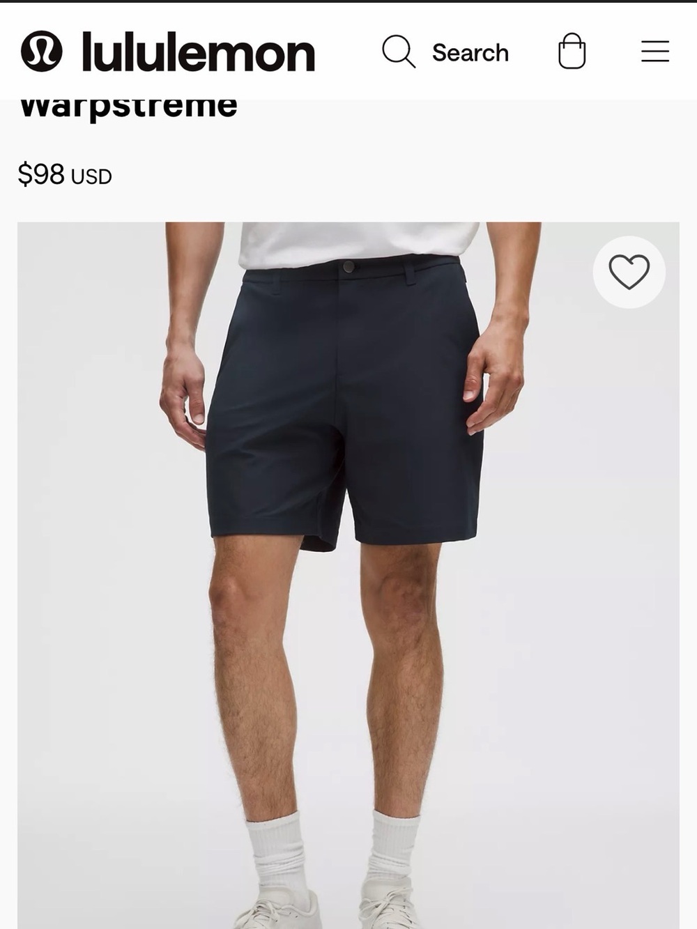 lululemon athletica Men's Navy Performance Shorts